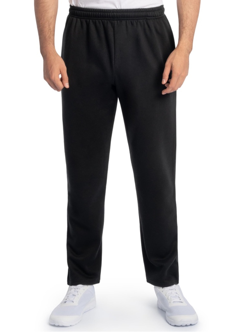 Fruit Of The Loom Men's Eversoft Fleece Open Bottom Sweatpants W/ pockets large